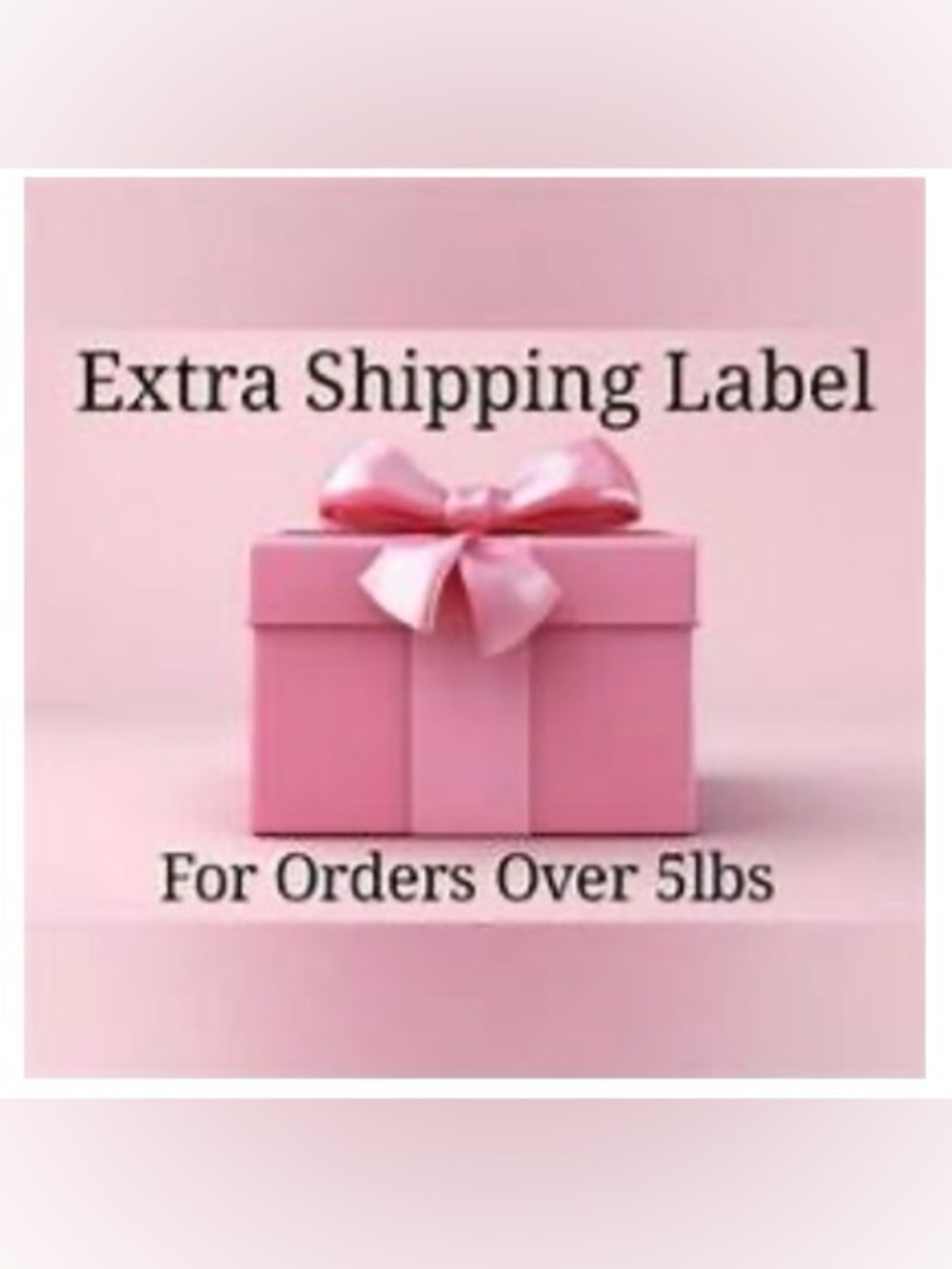 Pink Gift Box Graphic - Extra Shipping Label